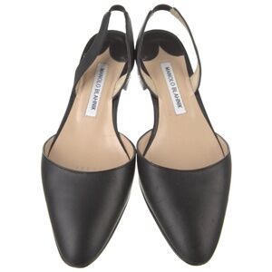 MANOLO BLAHNIK Leather Slingback Pumps -IN ORIGINAL BOX